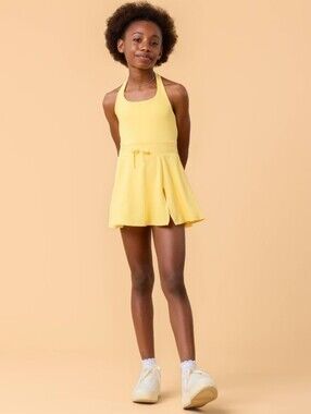 Blogilates Girls' Mommy & Me Game Set Match Dress - Yellow S